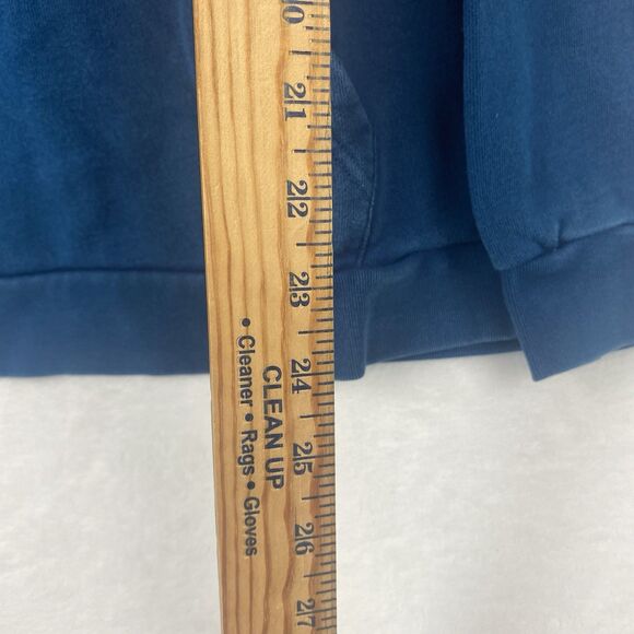 Adidas Sweater Adult Medium Blue Hoodie Logo Sweatshirt Pullover Casual - Picture 5 of 7